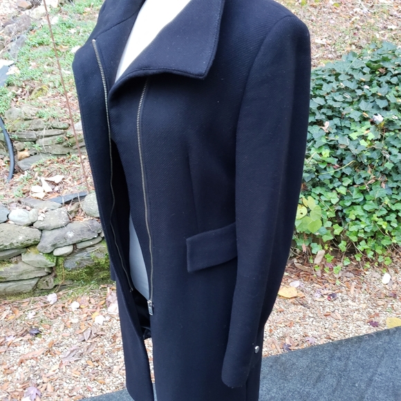Zara Trafaluc Wool Coat. Black Womens Medium - Picture 6 of 11